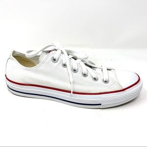 CONVERSE All Star white canvas low top sneakers
